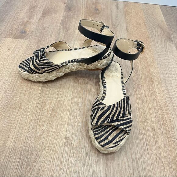 Vince Camuto Delindan Zebra Print Espadrille Platform Sandals size 8 - Picture 4 of 13